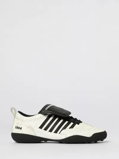 Dsquared2 Lace-up Low Top Sneakers In White