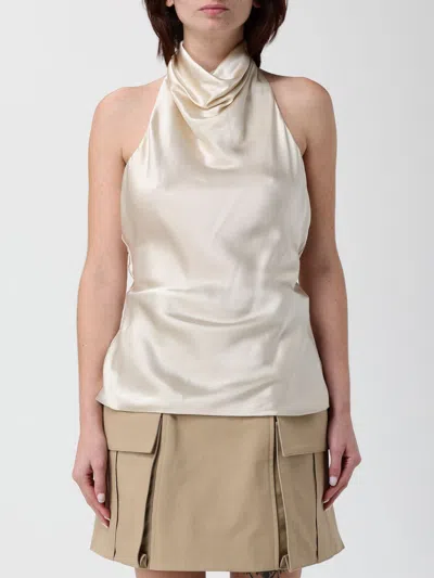 Balmain Topwear In Beige Silk In Neutral