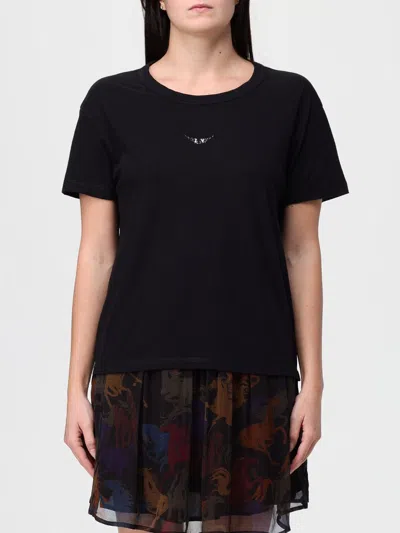 Zadig & Voltaire Marta Wings-appliqué T-shirt In Black
