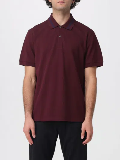 Alexander Mcqueen Alexander Mc Queen Polo Shirt With Logo On The Collar In Burgundy