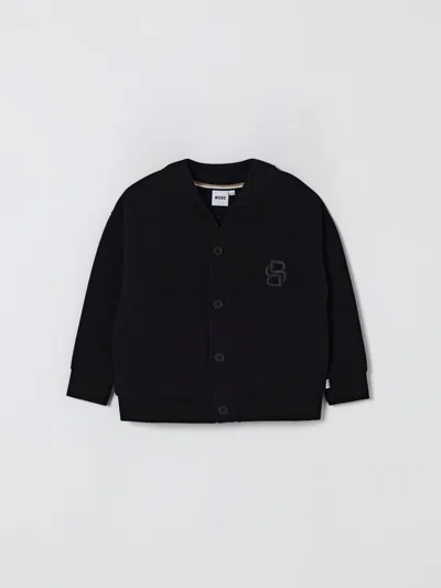 Hugo Boss Jacket Boss Kids Color Black In Black