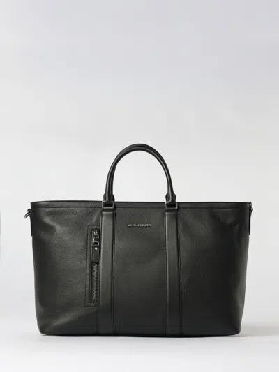 Michael Kors Hudson Pebbled Leather Tote Bag In Black