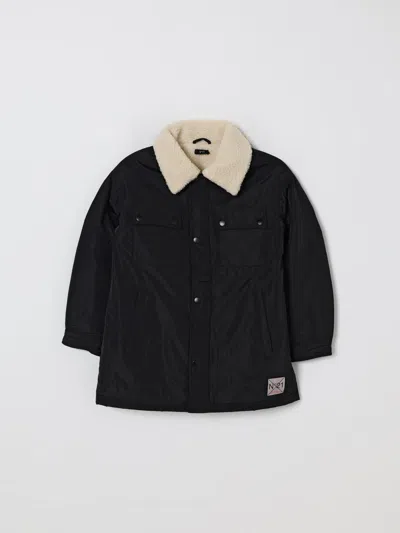 N°21 Nº21 Kids Jacket With Logo Appliqué In Black