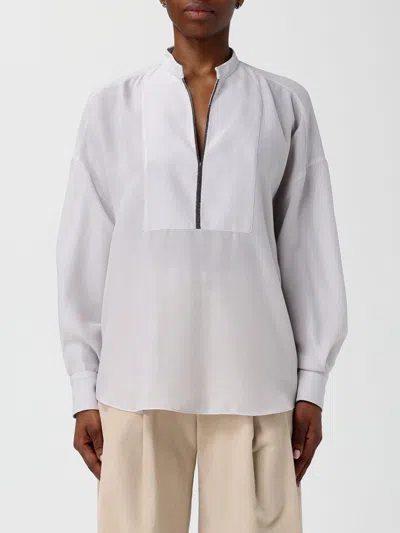 Brunello Cucinelli Top  Woman Color Grey In Gray