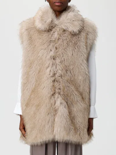 Liu •jo Fur Coat Liu Jo Woman Color Honey In Brown