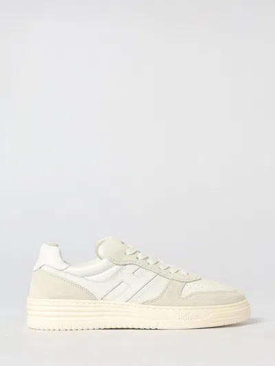 Hogan Two-tone Leather Sneakers With Logos In Multi