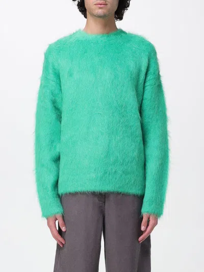 Sunnei Brushed Knitted Sweater In Green