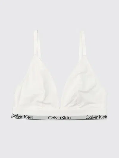 Calvin Klein Womens Modern Lightly Lined Triangle Bra In White