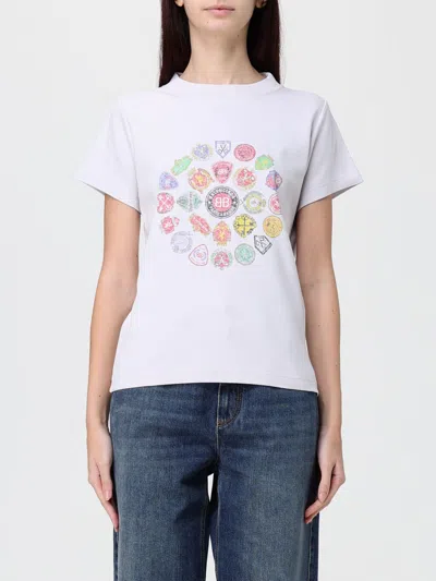Balenciaga White T-shirt With Logo Prints In White