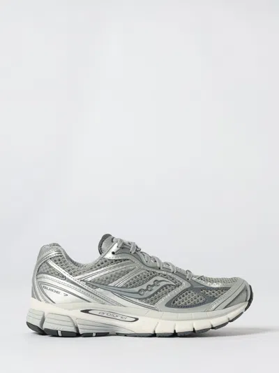 Saucony Womens Grey Silver Progrid Guide 7 Woven Trainers In Gray