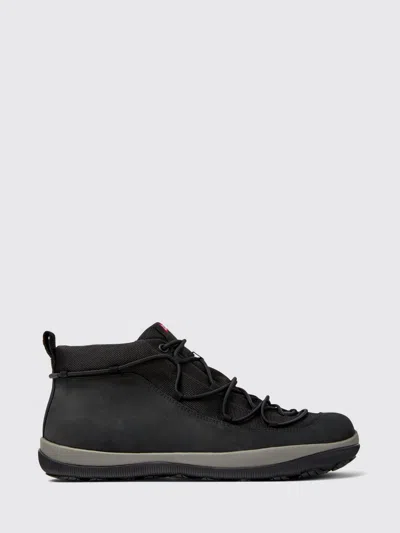 Camper Peu Pista Lace-up Mesh-panel Desert Boots In Black