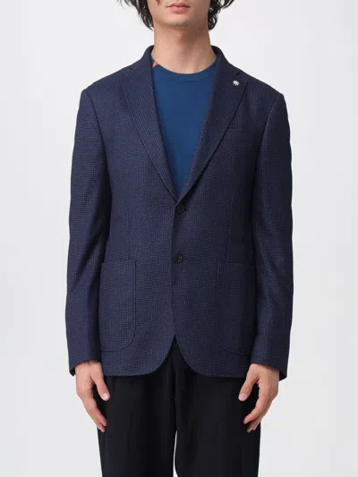 Manuel Ritz Jacket  Men Color Multicolor In Blue
