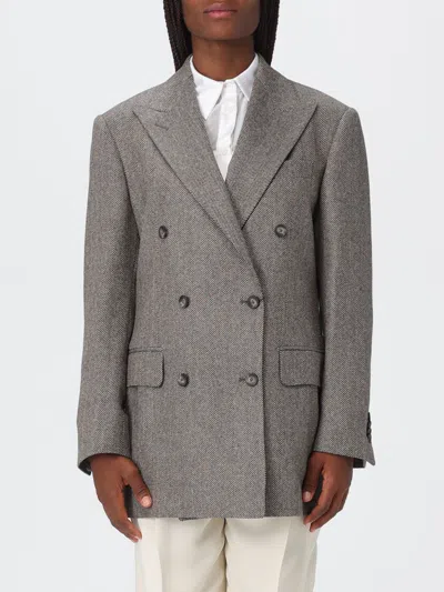 Tagliatore Tailored Double-breasted Wool Jacket In Gray