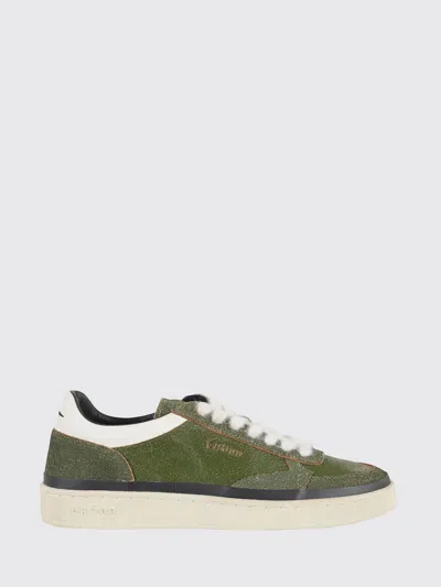 Ghoud Brushed Low Sneakers With Suede Inserts In Green