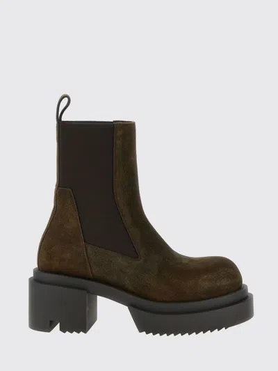 Rick Owens Beatle Bogun Ankle Boots In Brown