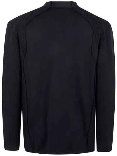 Comme Des Garçons Homme Deux Black Worsted Wool Half Cardigan In Black