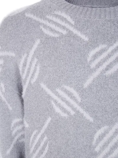 Daily Paper Tevin Monogram Grey Sweater In Gray