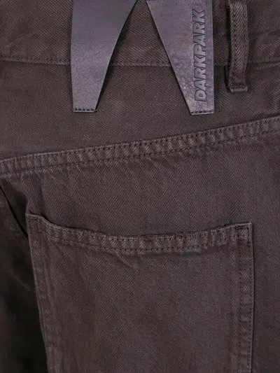 Darkpark Loose Fit Denim Carpenter Trousers In Brown