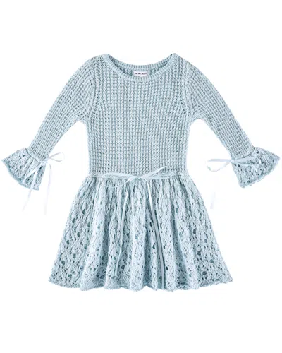 My Mum Made It Mini Chapel Knit Dress In Blue
