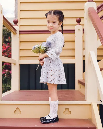 My Mum Made It Mini Chapel Knit Dress In Blue