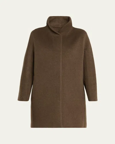 Loro Piana Scotty Single-breasted Cashmere Coat In Brown