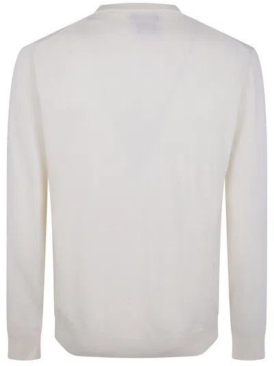 Mc2 Saint Barth Crew Neck Graphic Print Long Sleeve Sweatshirt In White