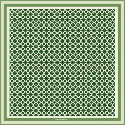 Jessie Zhao New York Double Sided Wool Silk Scarf Of Polka Dot Bloom In Multi