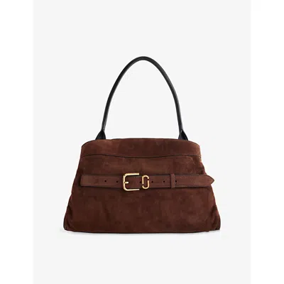 Marc Jacobs Suede Shoulder Bag Two Strap Design In Brown