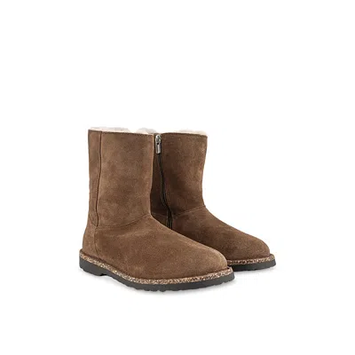 Birkenstock Womens Dark Tea Uppsala Shearling Suede Boots Eur 38/5 Uk In Brown