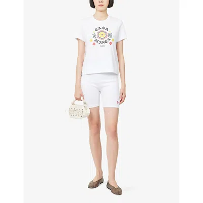 Casablanca White Cotton T-shirt With Print In White