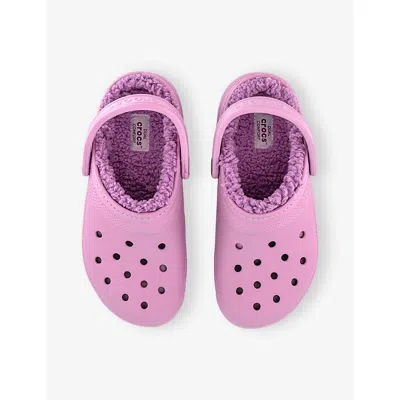 Crocs Womens Hydrangea Classic Lined Rubber Clogs Eur 37 / 4 Uk In Pink