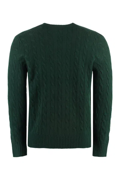 Polo Ralph Lauren Long Sleeve Crew Neck Pullover In Green
