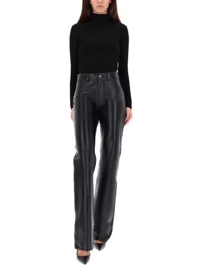 Haikure "bethany" Leather Pants In Black