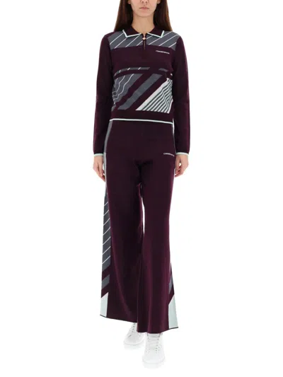 Casablanca "diagonal" Tennis Pants In Purple