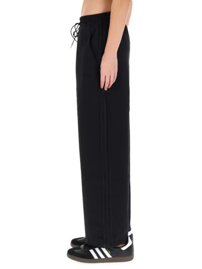 Y-3 Straight Leg Pants With Elastic Waist And Drawstring Closure In Black