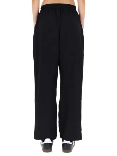 Y-3 Straight Leg Pants With Elastic Waist And Drawstring Closure In Black