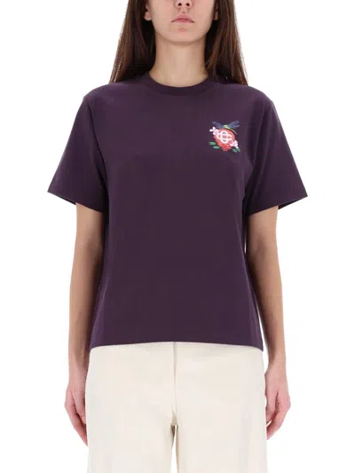 Casablanca T-shirt With Print In Purple