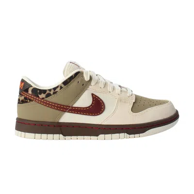 Pre-owned Nike Wmns Dunk Low 'khaki Team Red' | Tan | Women's Size 11.5 In Brown