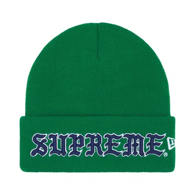 Pre-owned Supreme New Era Old English Beanie 'green' | Men's Size Onesize