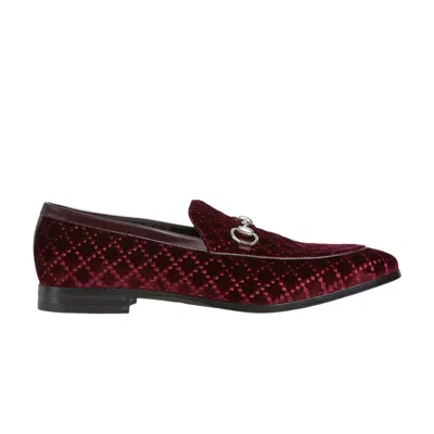 Pre-owned Gucci Horsebit Loafer 'dark Bordeaux Velvet' | Red | Men's Size 9