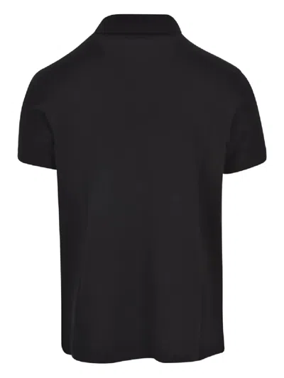 Barbour Embroidered Cotton Polo In Black