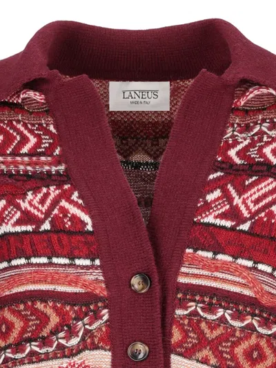 Laneus Patterned Polo Knitwear In Multi