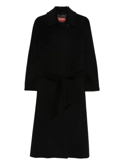 Max Mara Euclide Cashmere Dressing Gown Coat In Black