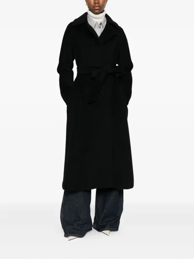 Max Mara Euclide Cashmere Dressing Gown Coat In Black