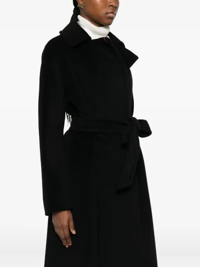 Max Mara Euclide Cashmere Dressing Gown Coat In Black