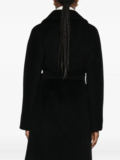 Max Mara Euclide Cashmere Dressing Gown Coat In Black