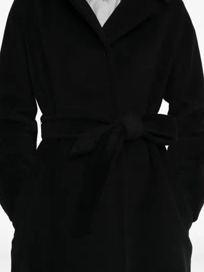 Max Mara Euclide Cashmere Dressing Gown Coat In Black