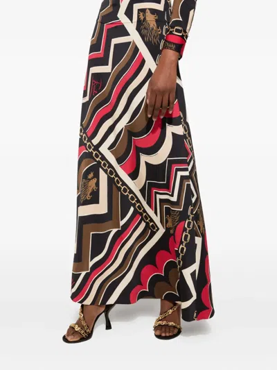 Pucci Abstract-print Maxi Skirt In Multi
