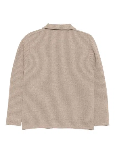 Lardini Single-breasted Jacket In Neutral