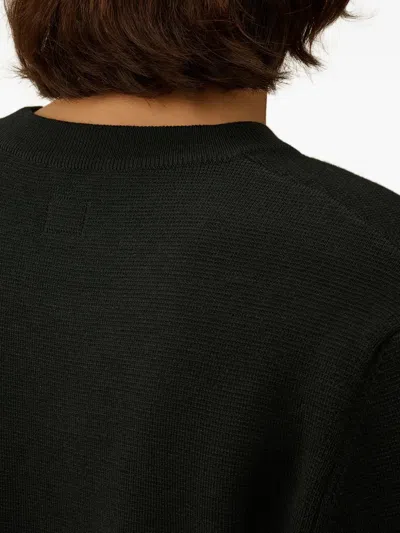 C.p. Company Lens-detail Knitted Sweater In Black